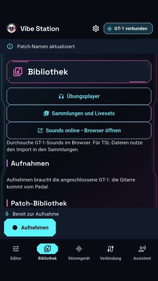 Vibe Station — die Sound-Bibliothek