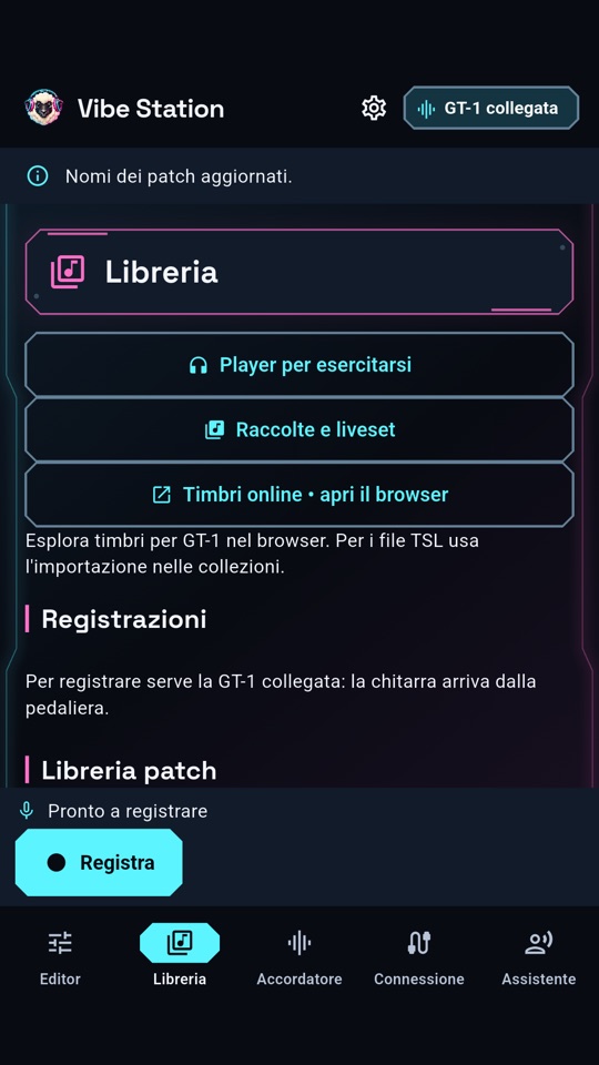Vibe Station — la libreria dei suoni