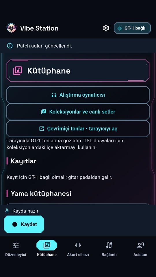 Vibe Station — tını kitaplığı