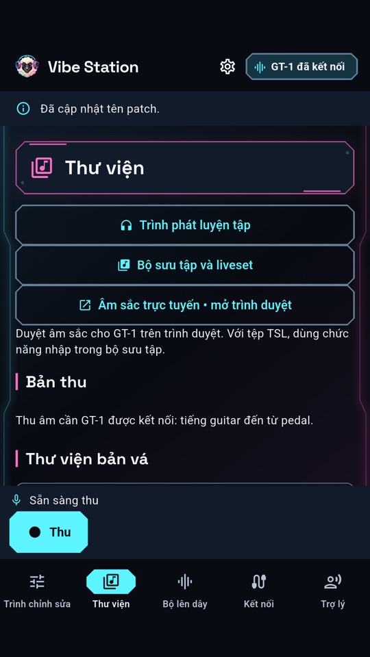 Vibe Station — thư viện âm sắc